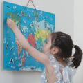 Magnetic World Map Puzzle & Dry Erase Board for Kids 3 years+ ,  2 in 1 Double Sided Board. 