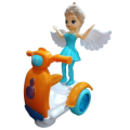 Electric Scooty Motorcycle Princess Toy Balance Bike 5D with Lights & Sound Spin Up. 
