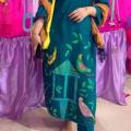 HAND PAINTING Dress New Customization  khaddar 2 piece color full dress unstitched fabric. 