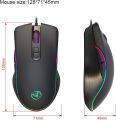 gaming mouse A867 HSXJ dpi speed 6400, 7 buttons, rgb lights usb wired mouse. 