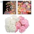 20LEDs String Romantic Flower Lights Warm White Lighting LED Rose Flower Lights for Fairy Garden. 