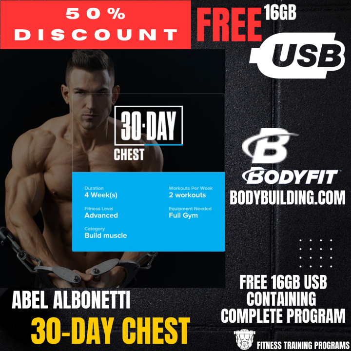 30-Day Chest with Abel Albonetti (bodybuilding.com) Fitness Training Programs