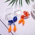 Silicone Ear Plugs with 65cm Cord for Sleeping Noise Canceling Concert Study Swimming. 