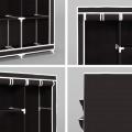 3 Layer Storage Wardrobe Foldable Shelf Rack, Fabric Wardrobe. 