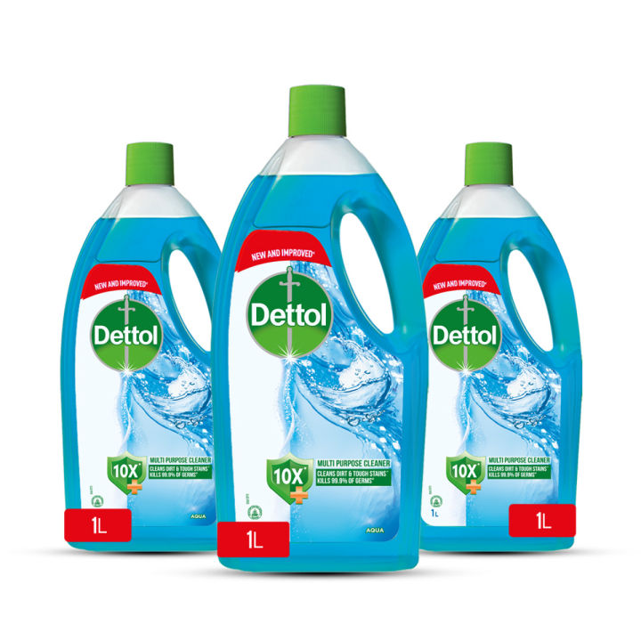 Dettol Floor Cleaner Aqua 1L - Pack of 3
