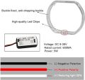 Universal Square LED Angel Eyes Halo Rings Lights Super Bright Headlight Angel Eye 2Pc (100mm). 