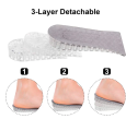 3 Layers Height Increase Heel Pad Gel, Invisible Height Increase Upto 5cm, Height Increase Insole, Heel Lift Inserts, Adjustable Shoe Insert Lift for Men and Women, Height-AdjustableShoe Pads Foot Cushion for Shoes,. 