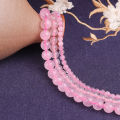 Natural Stone Rose Quartz Beads 4/6/8/10/12MM Round Pink Crystal Beads For Jewelry Making DIY Couple Bracelet Necklace. 