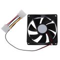 3Pcs 120mm 4.7inch Metal Fan Guard Protective Grill with DC 12V 4 Pin Black Plastic PC Cooling Fan 90mm x 90mm x 25mm. 