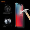 For iPhone 12 mini Hat-Prince ENKAY 2 in 1 Clear TPU Soft Case Shockproof Cover + 0.26mm 9H 2.5D Full Glue Full Coverage Tempered Glass Protector Film. 