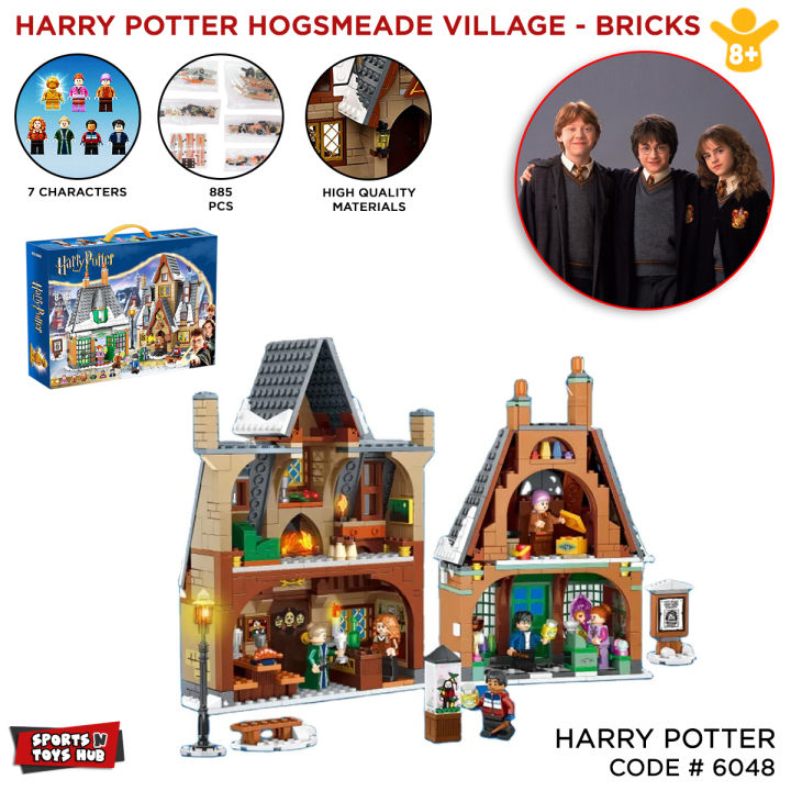 Harry Potter Hogsmeade Village Visit Building Bricks Toy, 20th Anniversary Play Set With Collectible Golden Ron Weasley, Mrs. Flume, Dean Thomas, Professor McGonagall Minifigures & Brick Game, Birthday Gift For Kids, Girls & Boys: Code: 6048