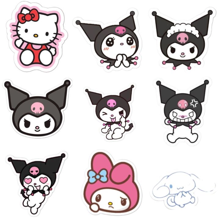 25/50pcs Sanriro sticker pack hello kitty kuromi my melody aesthetic cute coquette journals guitar skateboard etc