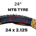 Cycle Tyre 24 inch Bicycle Cycle Mountain Bike Tire Black - MTB tyre 24 X 2.125 And 24 X 1.3/8 Tire Outer. 