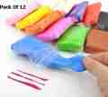 foam clay bouncing clay Air Dry Clay,12 Colors DIY Modeling Clay Ultra Light Molding Magic Clay (Set of 12pcs). 