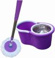 Imported Premium Stainless Steel mop – mop – spin mop – spin mop with bucket – mop with bucket – Premium Stainless Steel Drainer  360° Rotating Head Floor Cleaning Mop  Telescopic Handle & Microfiber Refills  Easy Wringer Mop Bucket System. 