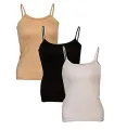Pack of 3 Camisole For Teenage Girls Biddies Strechable pure cotton Tank Tops for Women Girls. 