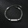 Atoztide New Customized Bar NK Chain Bracelet Men Stainless Steel Engraving Letter Name For Women Christmas Bangle Gift. 