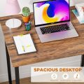 office table commputer table 32 Inch Computer Desk | Brown | Office Desk with Metal Frame, Adjustable Feet | Water-Resistant, Scratchproof Surface | Sturdy Writing Table for Home Office or Study. 