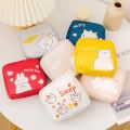 Cute Girls Tampon Cartoon Sundries Bear Coin Pouch Makeup Bag Sanitary Pad Storage Bag Jewelry Organizer. 