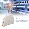 Contactor 2P Easy Installation ABS Safe Low Noise 250V Electrical AC Contactor 35mm DIN Rail Installation 1NO1NC for Household. 