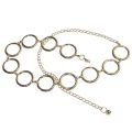 Metal Circle Chain Ladies Dress Belt Gold Color Belt for Women Fashion Long Tassel Female Waist Chain Belt pasek damski. 