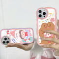 AMORVOR for Tecno Pova 5 Back Cover With Free Holder Lovely Girl Soft Wavy Phone Case Camera Protection Transparent TPU Soft Cover. 