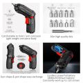 Portable Electric Screwdriver Cordless 47 in 1 Rotated 90 Degrees Rechargeable Screwdriver with LED for Home Office DIY Tools Drill Machine. 