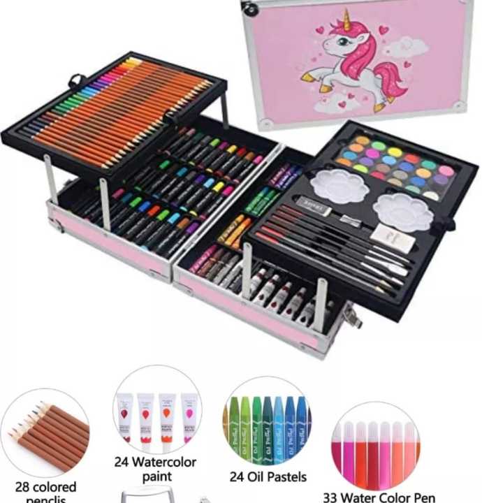 Unicorn%20-%20Space%20145%20Pcs%20Colouring%20Kit%20Kids%20Art%20Set%20Stylish%20Artists%20Sketching%20&%20Painting%20Provides%20Sketch%20Coloring,%20Drawing,%20Painting%20with%20Unicorn%20Aluminum%20Box%20-%20Image%207