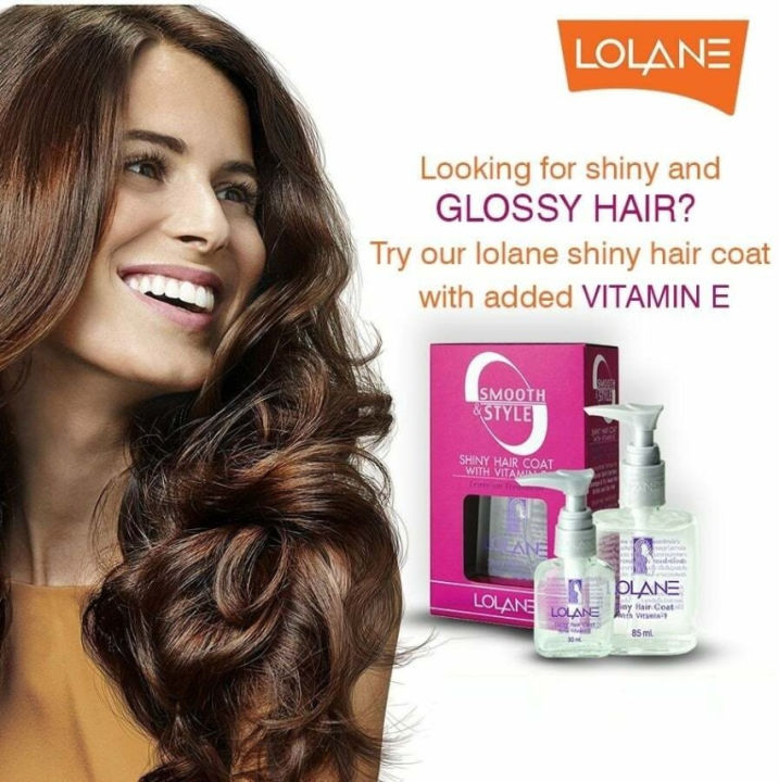 Lolane Smooth & Style Shiny Hair Coat with Hair Straightening Vitamin E Serum 30ml