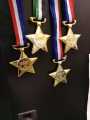 Pack of 4 Medal - Sports Reward -Plastic Medal with 2 Color Strip - Emboded medal - Star Shaped model - Sport medal. 