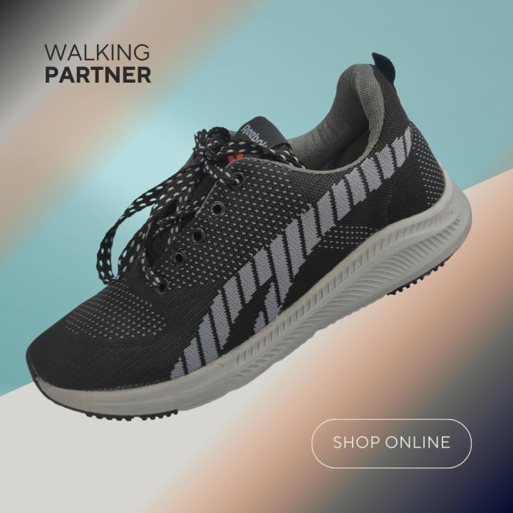 Walking Partner Imported Black Grey Joggers by Sole in Box
