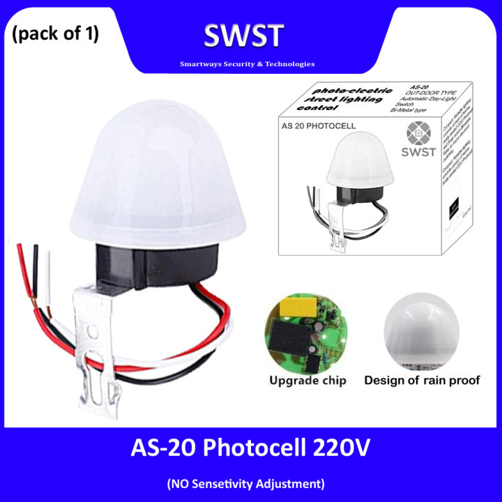 AS-20 Photocell Sensor Switch 220V | Automatic Light Control | Day Night Light Sensor | Outdoor Waterproof | Smart Street Lamp Controller