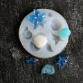 Seashell Starfish Mold Environmentally Friendly 4/8 Cavities Ocean Series DIY Conch Mould. 