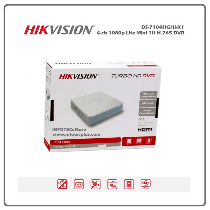 Hikvision 4 Channels Turbo HD DVR- 2MP Supported  -Hikvision CCTV( DVR-CCTV camera DVR box-CCTV camera Recorder -CCTV camera Receiver- Hikvision DVR Price in Lahore- Hikvision DVR price in Pakistan-Hikvision DVR for 2MP cameras, Dahua XVR Polo DVR