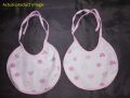 Pack of 2 Newborn Baby Bibs - Pure Cotton Round Shape Tie Knot Bib for Babies - Small Feeding Drool Saliva Bibs for Infants (0-6 Months) - Newborn Baby Bib (Tie Knot Bibs for Babies) Round Shape Small Bibs. 