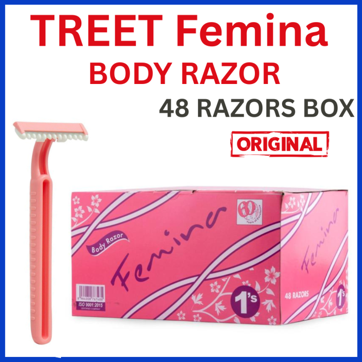 Treet Razor Pink Treet Femina Body Razor (48 Razors Box) - Original Treet Femina Razor ...