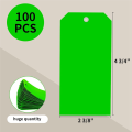 100 Pieces 4 3/4Inch X 2 3/8Inch Plastic Shipping Tags with Wires Blank Labeling Tags Waterproof Hang Tags Durable. 
