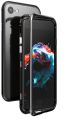 Apple iphone 6s Plus Magnetic Adsorption Case Metal Frame Tempered Glass Back with Built-in Magnet Cover. 
