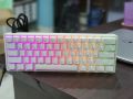 AK61 Hot Swappable Mechanical Keyboard 60% Layout, Hot Swappable keys easy to reinstall Keys, Blue Switches.. 