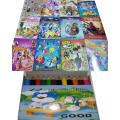 Pack of 12 Multi Colouring Book with Colour Pencil Pack. 