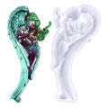 Angel Epoxy Mold Chocolate Baking Mould Silicone Resin Molds For Candy, Diy Resin Casting Mold, Angel Wing Newborn Statue Epoxy Resin Molds For Door Cabinets Wall Home Art Decor Silicone Mold.