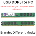 8GB PC Memory Module RAM DDR3 PC3-12800 1600MHz DIMM Desktop 100% Orignal Branded System Pulled 7 days Money Back Warranty. 