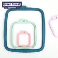 Green forest Needlecraft Embroidery Hoop Smooth Edge Square Embroidery Frame Cross Stitch Craft Hoop. 