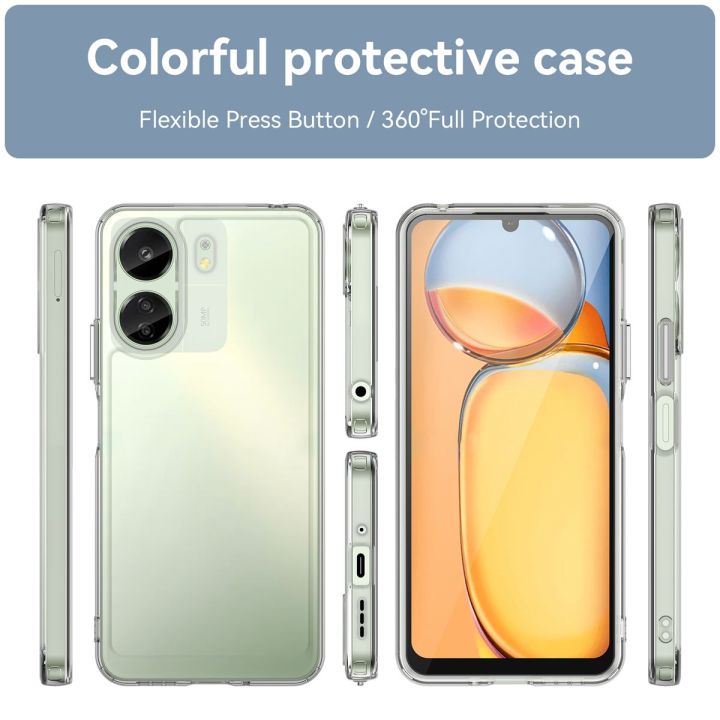For%20Redmi%2013C%20Back%20Cover%20Case%20Shockproof%20(Silicon%7C%20Transparent)%20-%20Image%202