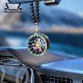Car Decoration Pendant Car Pendant Alloy Racing Wheel Rearview Mirror Hanging Accessory Glossy Black Beads Silver Tag Auto Decoration Unique Design Gloss Black Beads Car Charm. 