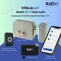 RADWI Stikja IoT – Smart Wi-Fi Door Lock – Secure Your Home from Anywhere in the World | Remote Smartphone Access for 12V Electric Locks. 