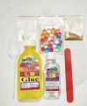 DIY Rainbow Crystal Yellow Slime Making Kit for Kids – Complete Slime Craft Set with Yellow Glue, Slime Activator, Golden Glitter, Water Beads, Mixing Spoon, Craft Stick & More – Non-Toxic & Sensory Toy for Creative Fun. 