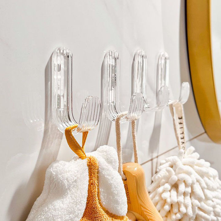 5PCS%20Acrylic%20Tranparent%20Multifunction%20Wall%20Hook%20Key%20Cloth%20Organizer%20Hanger%20Bathroom%20Robe%20Towel%20Rack%20Kitchen%20Hardware%20Hooks%20Adorelove%20-%20Image%204