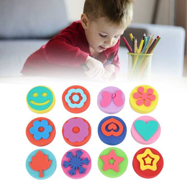 Drawing%20Sponge%20Stamp%2012pcs%20Early%20Learning%20Painting%20Seals%20Educational%20Tools%20for%20Children%20-%20Image%207