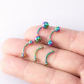 5pcs 16G 2.5-6mm Eyebrow Piercing Lip Ring Curved Barbell Stud Body Jewelry Lonni. 